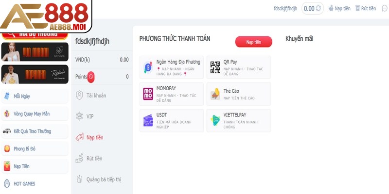 Các Lỗi Trên Apps AE888 - Cẩm Nang Xử Lý Cho Hội Viên 8 App báo số dư không cập nhật thì bạn chỉ cần nhấn tải lại ứng dụng