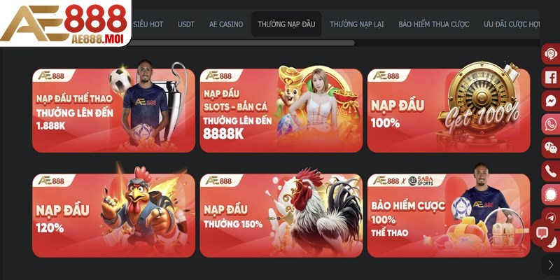 Người chơi sẽ nhận ngay các ưu đãi hấp dẫn ngay sau khi đăng ký AE888