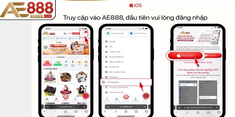 Hướng Dẫn Tải Apps AE888 - Bước Ngoặt Trải Nghiệm Cá Cược 7 Quy trình hướng dẫn tải apps AE888 chi tiết cho anh em