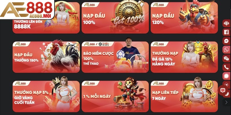 Từng chương trình khuyến mãi AE888 thường áp dụng cho các trò chơi cụ thể