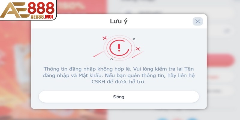 Sai Mật Khẩu AE888 - Nguyên Nhân Cùng Các Cách Xử Lý 6 Tình trạng sai mật khẩu AE888 là do quên thông tin đăng nhập